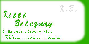 kitti beleznay business card